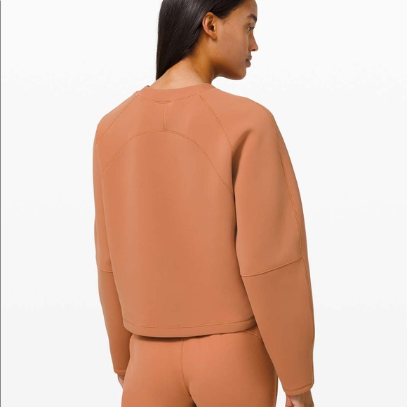 lululemon womens AirWrap Crew in Desert Sun size 12 luxstreme spacer fabric - Picture 8 of 10